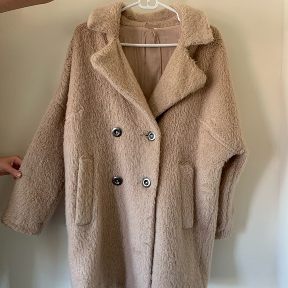 shaggy wool coat